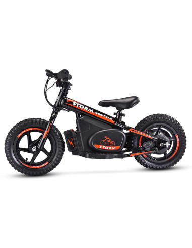 Storm Kids 100w 12" Electric Balance Bike for 3+ Years Old, Black, pic2