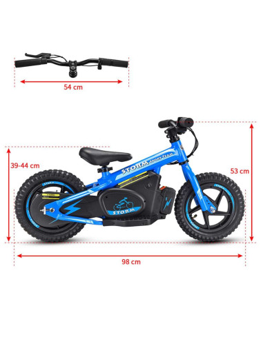 Storm Kids 100w 12" Electric Balance Bike for 3+ Years Old, Blue, pic5