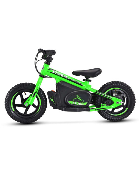 Storm Kids 100w 12" Electric Balance Bike for 3+ Years Old, Green, pic2 - pic 150164 | FastDaddyshop