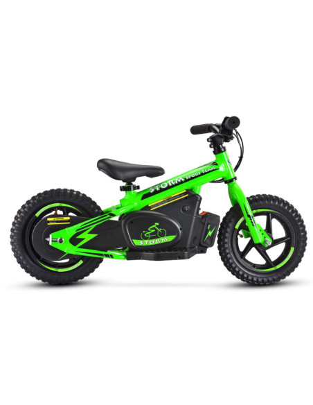 Storm Kids 100w 12" Electric Balance Bike for 3+ Years Old, Green, pic3 - pic 150165 | FastDaddyshop