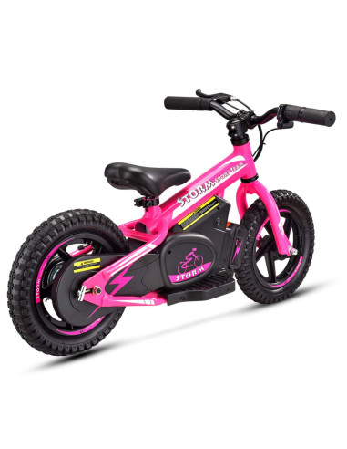 Storm Kids 100w 12" Electric Balance Bike for 3+ Years Old, Pink, pic4