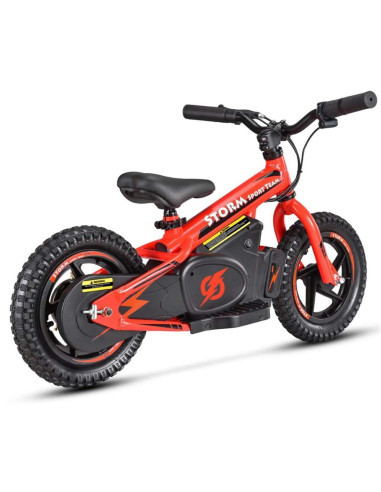 Storm Kids 100w 12" Electric Balance Bike for 3+ Years Old, Red, pic2