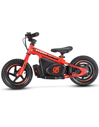 Storm Kids 100w 12" Electric Balance Bike for 3+ Years Old, Red, pic3