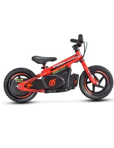 Storm Kids 100w 12" Electric Balance Bike for 3+ Years Old, Red, pic5