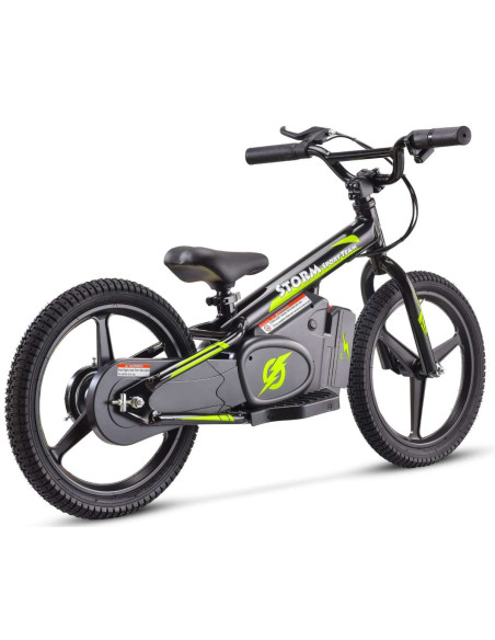 Storm Kids 170w 16" Electric Balance Bike for 5+ Years Old, Black, pic3 - pic 150195 | FastDaddyshop