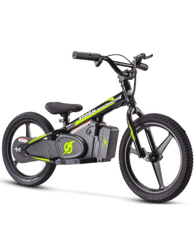 Storm Kids 170w 16" Electric Balance Bike for 5+ Years Old, Black, pic4