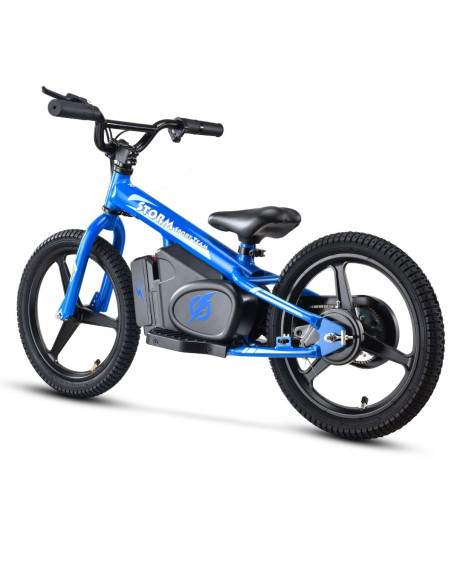 Storm Kids 170w 16" Electric Balance Bike for 5+ Years Old, Blue, pic3 - pic 150207 | FastDaddyshop