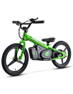 Storm Kids 170w 16" Electric Balance Bike for 5+ Years Old, Green, pic1