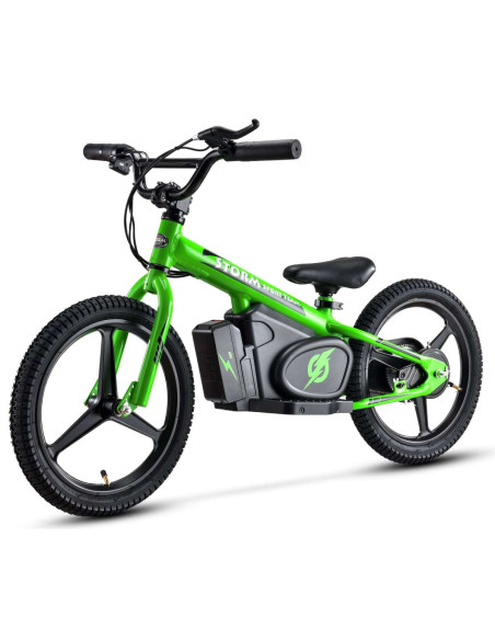 Storm Kids 170w 16" Electric Balance Bike for 5+ Years Old, Green, pic1 - pic 150216 | FastDaddyshop