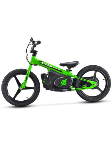 Storm Kids 170w 16" Electric Balance Bike for 5+ Years Old, Green, pic2