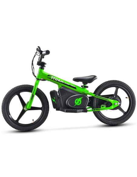 Storm Kids 170w 16" Electric Balance Bike for 5+ Years Old, Green, pic2 - pic 150217 | FastDaddyshop