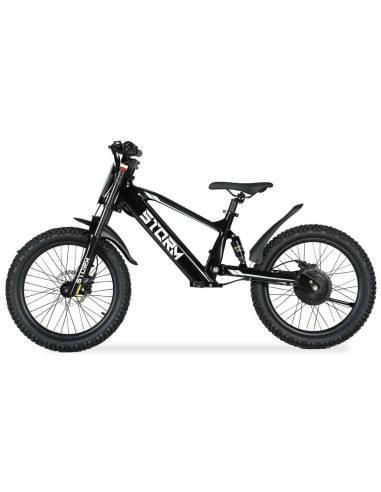 Storm Kids 500w 20" Electric Motorbike for 14+ Years Old, Black, pic2
