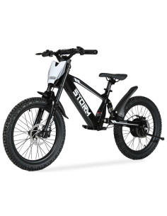 Storm Kids 500w 20" Electric Motorbike for 14+ Years Old, Black, pic1