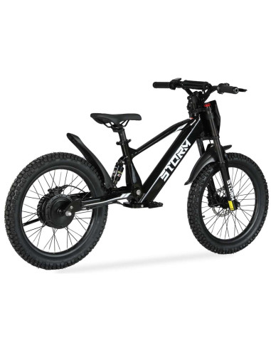 Storm Kids 500w 20" Electric Motorbike for 14+ Years Old, Black, pic4
