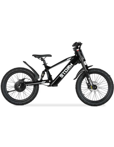 Storm Kids 500w 20" Electric Motorbike for 14+ Years Old, Black, pic5