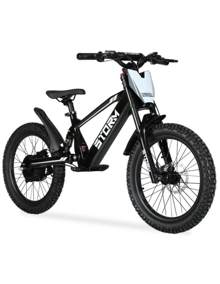 Storm Kids 500w 20" Electric Motorbike for 14+ Years Old, Black, pic6 - pic 150257 | FastDaddyshop