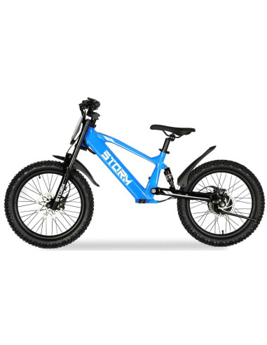 Storm Kids 500w 20" Electric Motorbike for 14+ Years Old, Blue, pic2