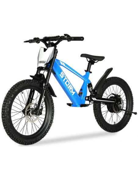Storm Kids 500w 20" Electric Motorbike for 14+ Years Old, Blue, pic1 - pic 150267 | FastDaddyshop