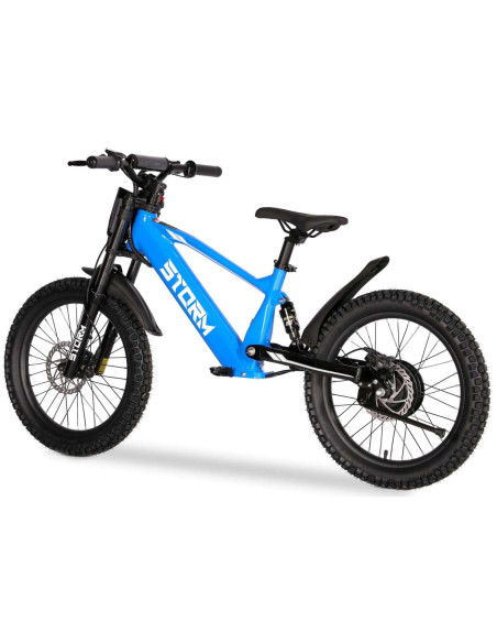 Storm Kids 500w 20" Electric Motorbike for 14+ Years Old, Blue, pic3 - pic 150268 | FastDaddyshop