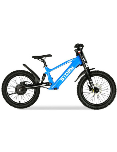 Storm Kids 500w 20" Electric Motorbike for 14+ Years Old, Blue, pic5