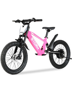 Storm Kids 500w 20" Electric Motorbike for 14+ Years Old, Pink, pic1