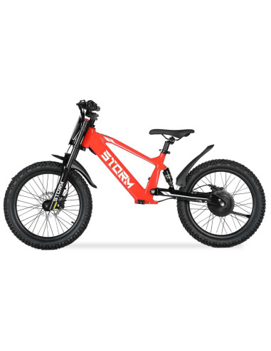 Storm Kids 500w 20" Electric Motorbike for 14+ Years Old, Red, pic2