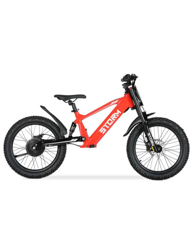 Storm Kids 500w 20" Electric Motorbike for 14+ Years Old, Red, pic5