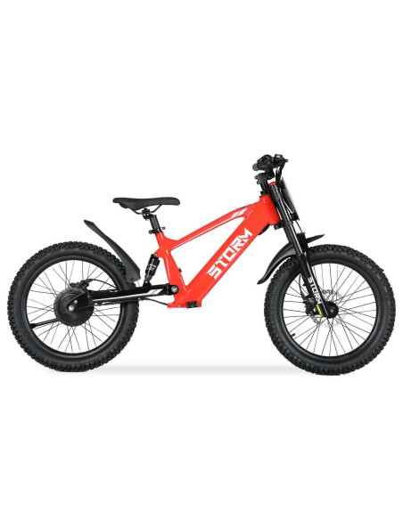 Storm Kids 500w 20" Electric Motorbike for 14+ Years Old, Red, pic5 - pic 150312 | FastDaddyshop