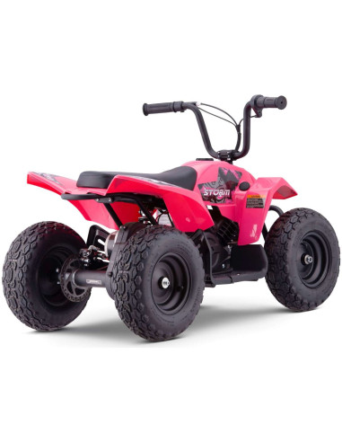 Storm 250w Kids Ride On Electric Mini Quad Bike, ATV For 3+ Years Old, Pink, pic4