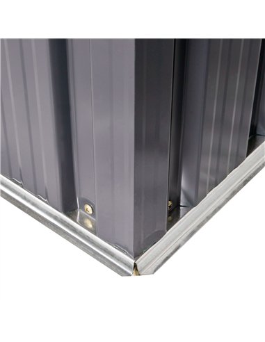 Outsunny 7.6 x 4.3ft Garden Storage Shed with Lockable Sliding Doors and Ventilation, Metal Garden Tool Storage House, Dark Grey