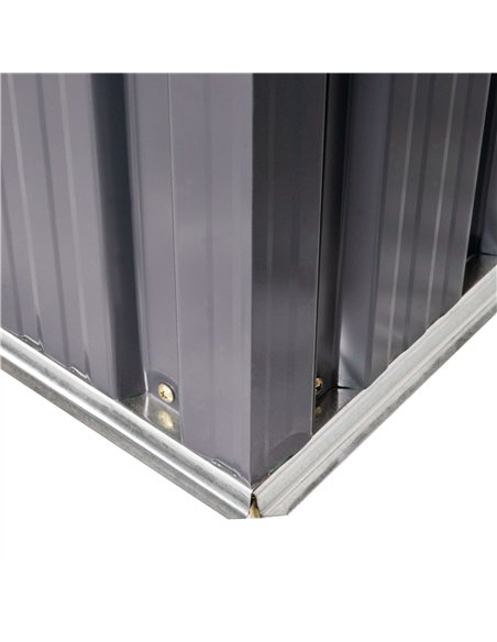 Outsunny 7.6 x 4.3ft Garden Storage Shed with Lockable Sliding Doors and Ventilation, Metal Garden Tool Storage House, Dark Grey - pic 150378 | FastDaddyshop