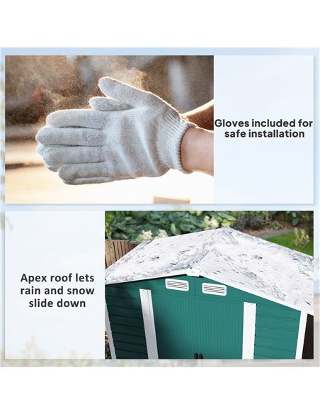 Outsunny 7 x 4ft Garden Shed, Easy to Assemble, Upgraded Galvanised Steel Frame with Foundation Kit, Double Doors with Lock, Out - pic 150430 | FastDaddyshop