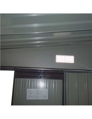 Outsunny 3.3 x 2.68m Corrugated Metal Shed - Black