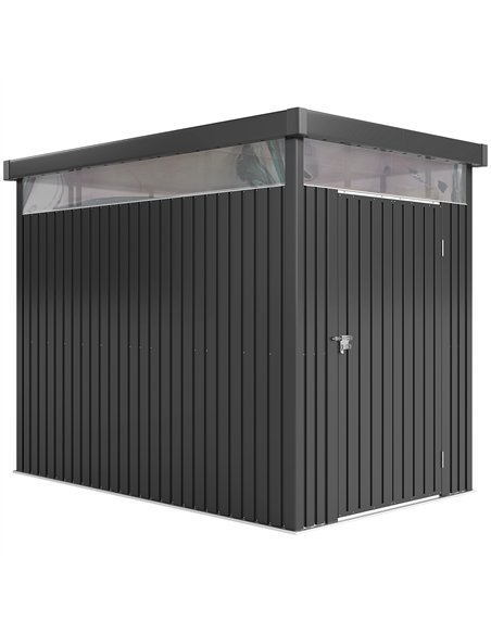 Outsunny 5.3 x 8.5ft Galvanised Steel Garden Shed, Metal Shed with Roof Windows, Leakage Holes and Lockable Wide Door for Outdoo - pic 150487 | FastDaddyshop