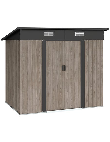 Outsunny Outdoor Garden Storage Shed - Grey Wood Grain - pic 150496 | FastDaddyshop