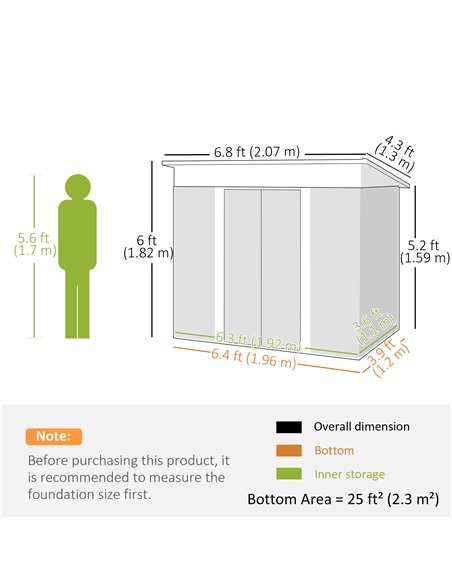 Outsunny Outdoor Garden Storage Shed - Grey Wood Grain - pic 150498 | FastDaddyshop