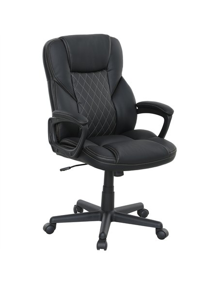 HOMCOM Executive Office Chair, High Back Desk Chair, PU Leather Swivel Computer Chair with Tilt Function, Adjustable Height and  - pic 150532 | FastDaddyshop