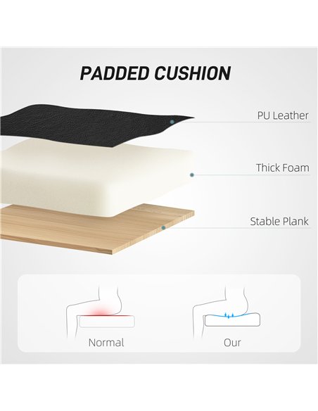 HOMCOM Executive Office Chair, High Back Desk Chair, PU Leather Swivel Computer Chair with Tilt Function, Adjustable Height and  - pic 150536 | FastDaddyshop