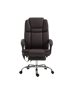 Vinsetto Six Point Vibrating Massage Office Chair - Dark Brown