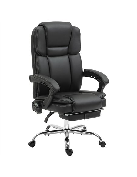 Vinsetto Six Point Vibrating Massage Office Chair - Black - pic 150595 | FastDaddyshop