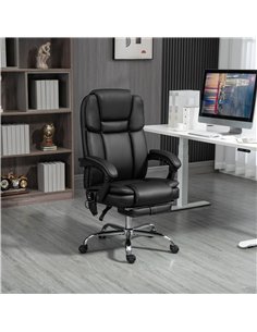 Vinsetto Six Point Vibrating Massage Office Chair - Black 2