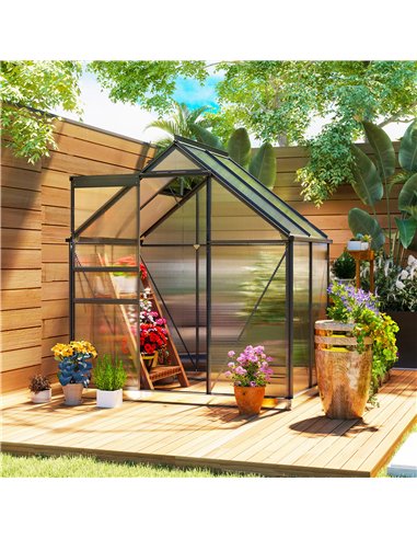 Outsunny 192.5 x 131cm Walk-In Polycarbonate Greenhouse