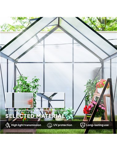 Outsunny 192.5 x 131cm Walk-In Polycarbonate Greenhouse