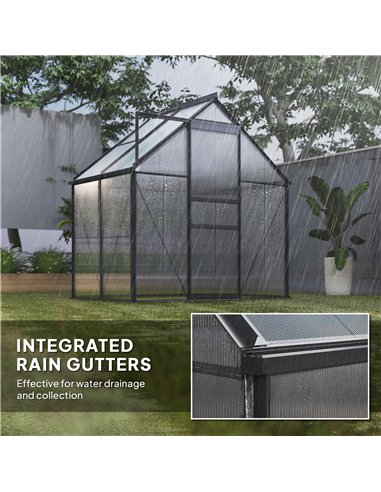 Outsunny 192.5 x 131cm Walk-In Polycarbonate Greenhouse