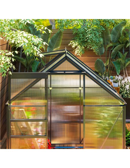Outsunny 192.5 x 131cm Walk-In Polycarbonate Greenhouse - pic 150782 | FastDaddyshop