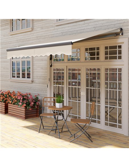 Outsunny 2.5 x 3m Electric/Manual Awning, with Remote - Beige - pic 150827 | FastDaddyshop