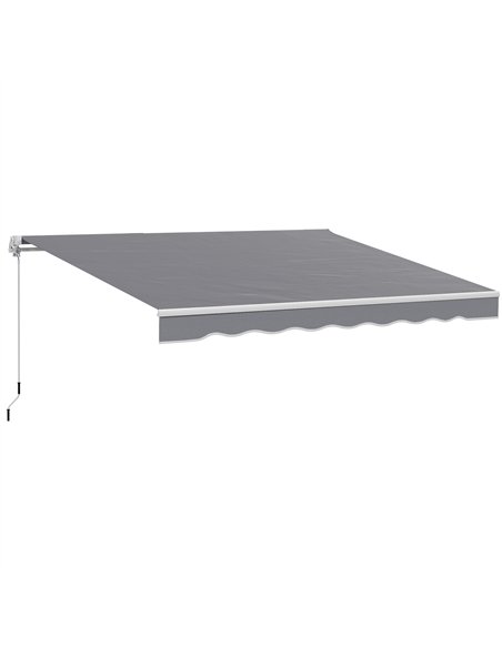 Outsunny 2 x 2.5m Manual Retractable Awning - Dark Grey - pic 150865 | FastDaddyshop