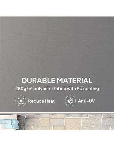 Outsunny 2 x 2.5m Manual Retractable Awning - Dark Grey