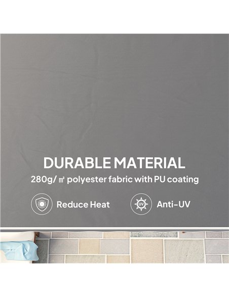 Outsunny 2 x 2.5m Manual Retractable Awning - Dark Grey - pic 150868 | FastDaddyshop