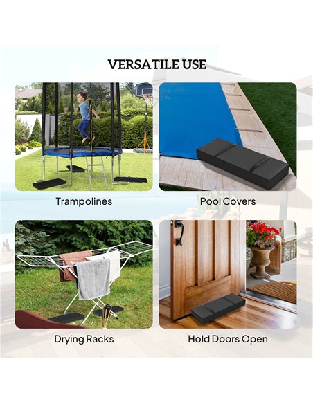 Outsunny Parasol Weights Set of 4, Parasol Base Weights Bags, 25kg Fillable Sandbag Weights with Handles, Cantilever Umbrella Ba - pic 150897 | FastDaddyshop
